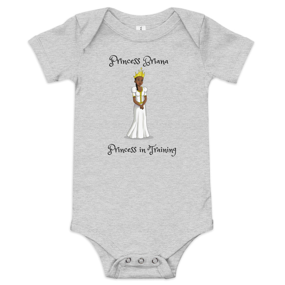 Princess Briana's "Princess in Training" Baby short sleeve one piece