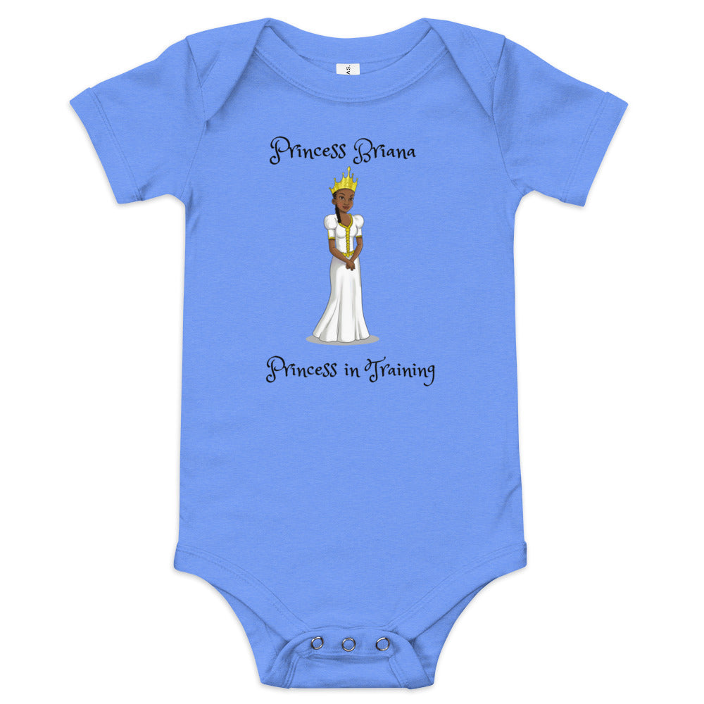 Princess Briana's "Princess in Training" Baby short sleeve one piece