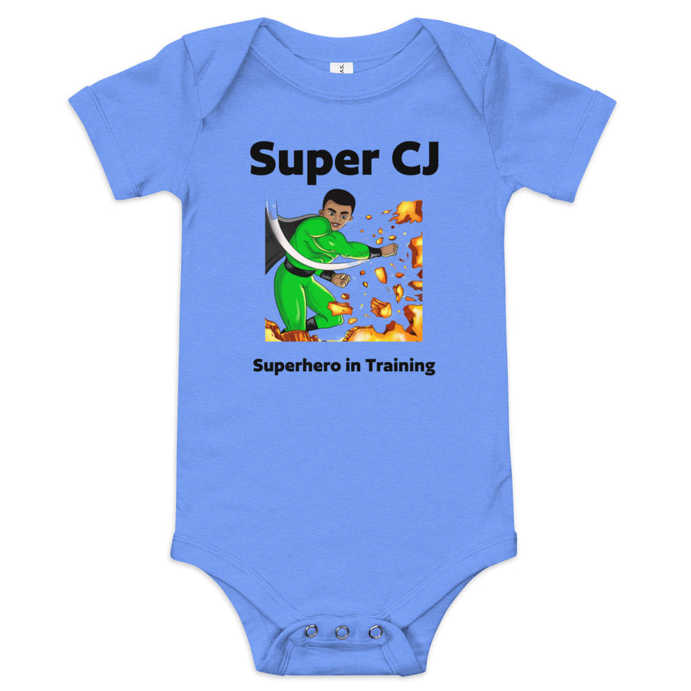 Super CJ's "Superhero in Training"  Baby short sleeve one piece