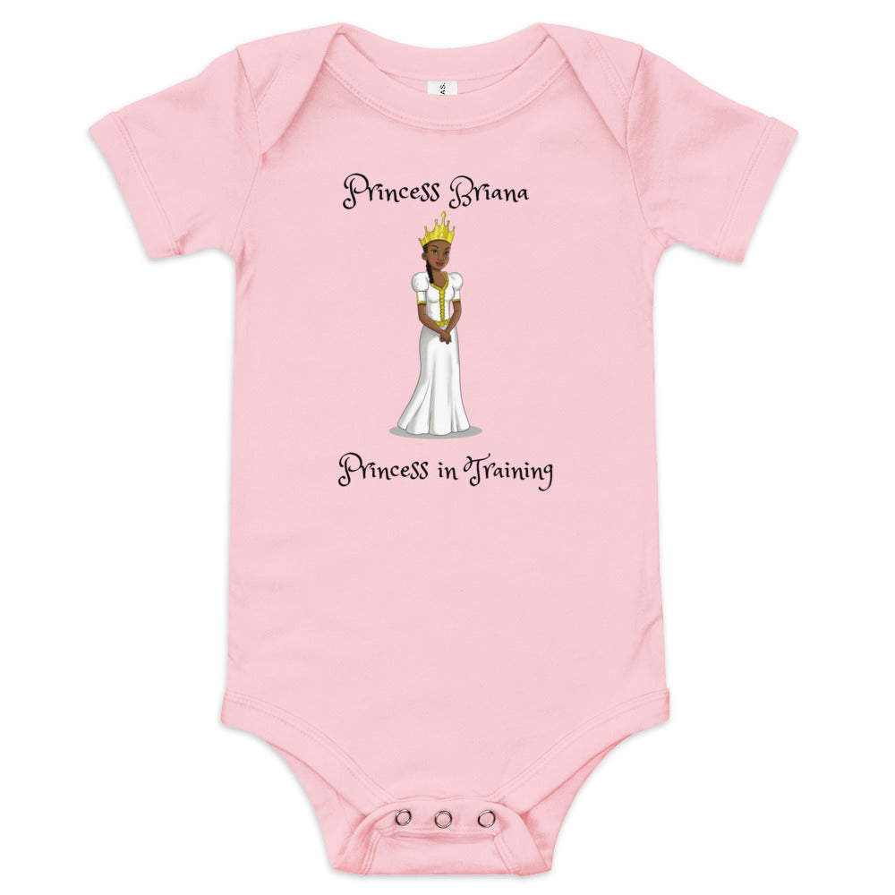 Princess Briana's "Princess in Training" Baby short sleeve one piece