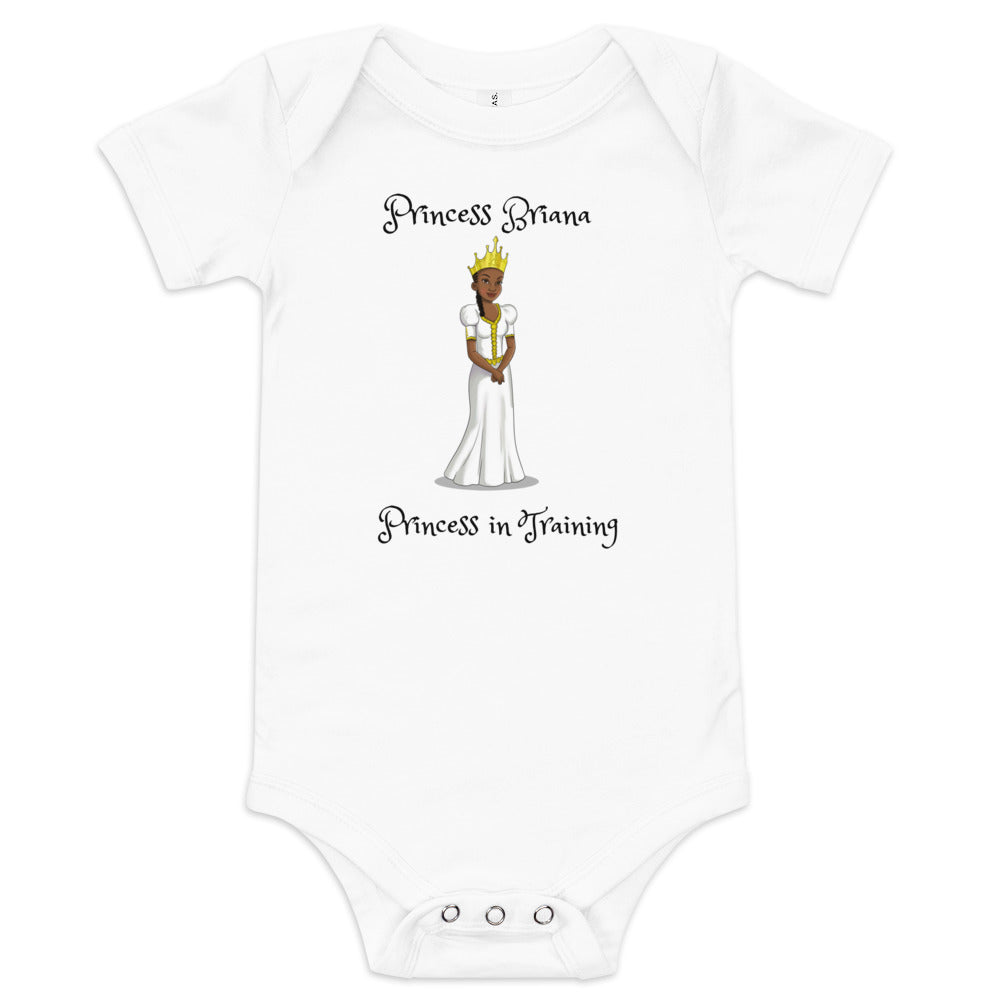 Princess Briana's "Princess in Training" Baby short sleeve one piece