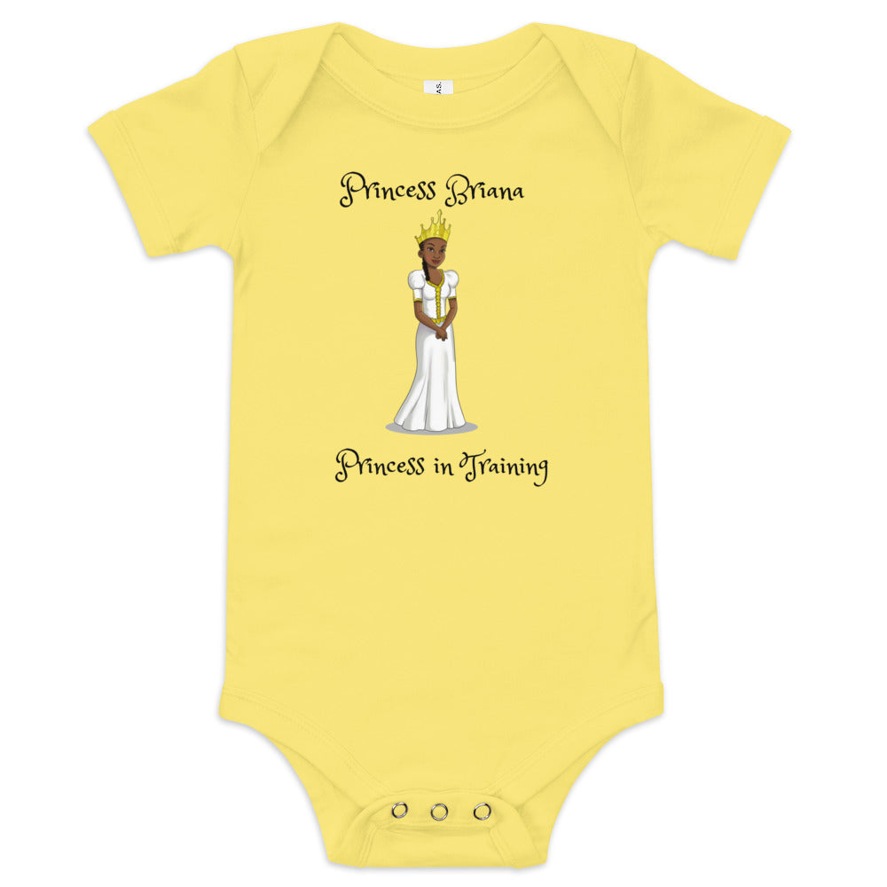 Princess Briana's "Princess in Training" Baby short sleeve one piece