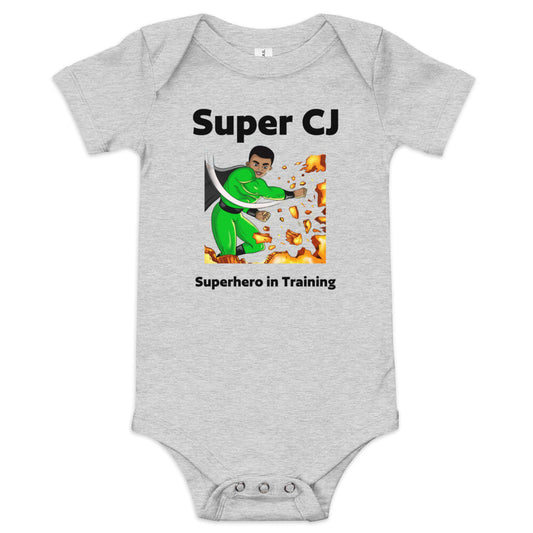 Super CJ's "Superhero in Training"  Baby short sleeve one piece